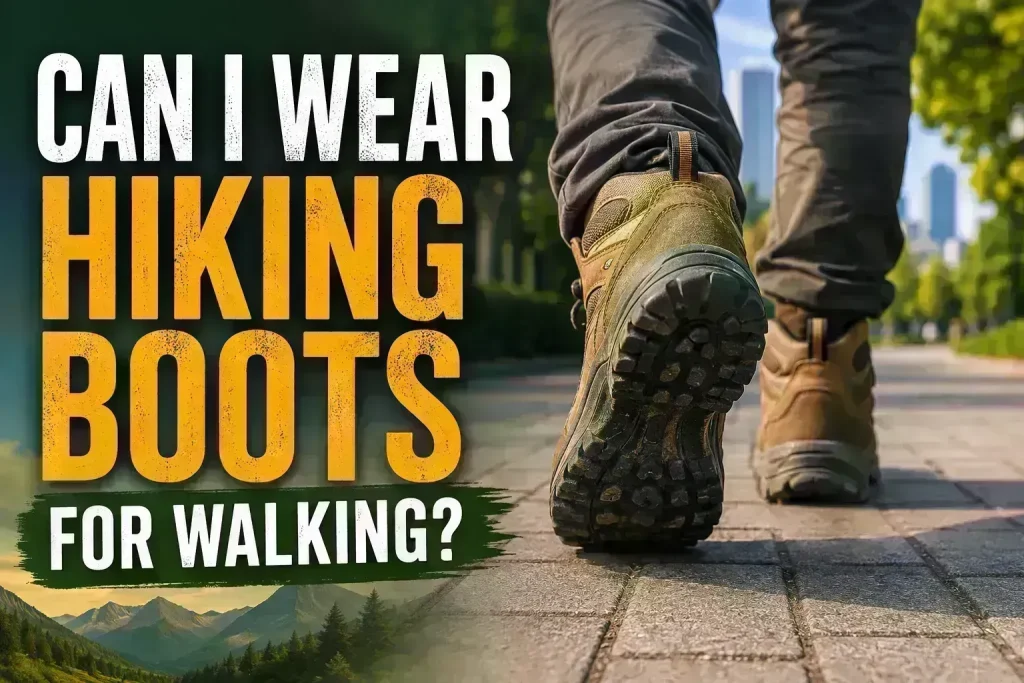Hiking boots can handle paved walkways