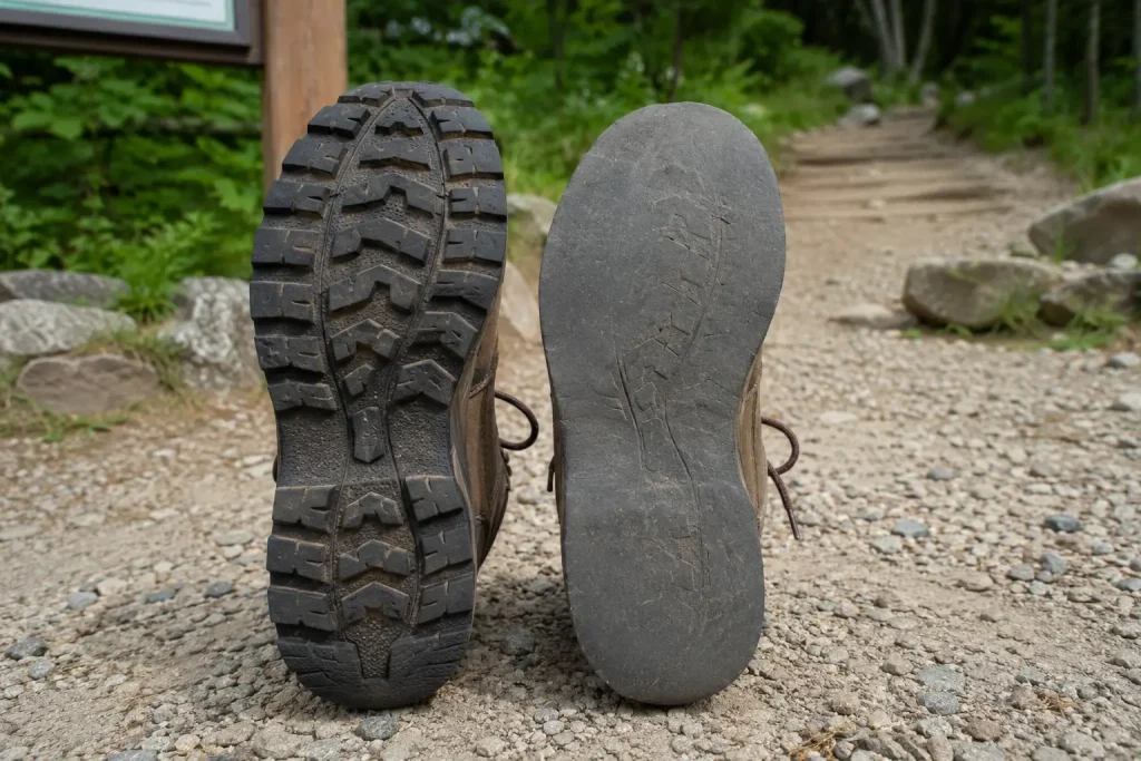comparison of hiking boot soles