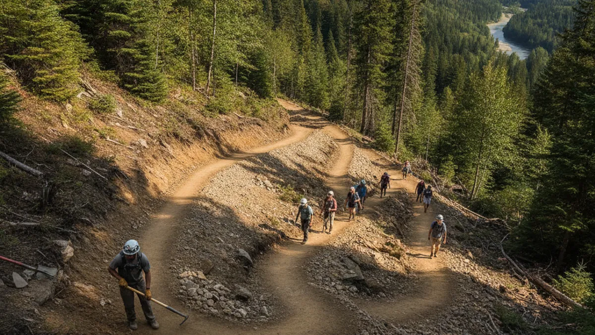 Trail Builders' Smart Design: Switchbacks in Action