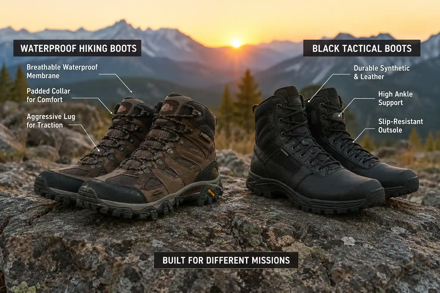 Hiking Boots vs Tactical Boots